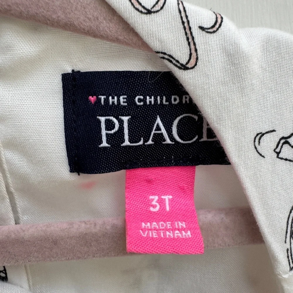 The Children's Place 3T Girls White and Pink Ballet Dance Sleeveless Dress - Picture 5 of 6